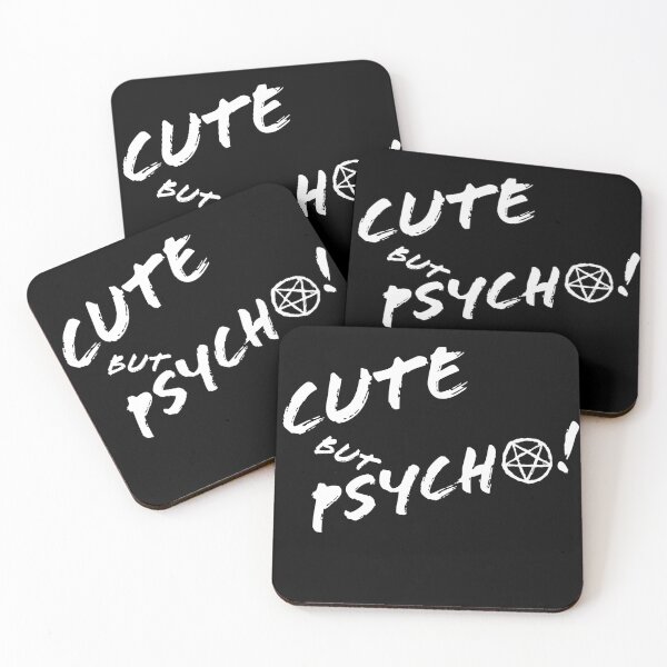 Item preview, Cute But Psycho with Pentagram Gothic Alternative  designed and sold by Funtimedesign.