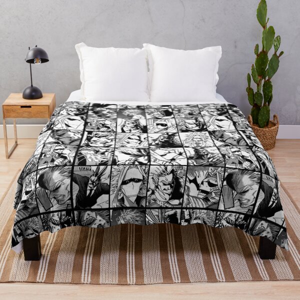 All might mix collage- black and white version Throw Blanket