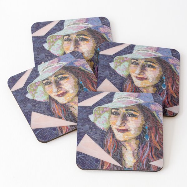 Item preview, Mosaic portrait of a young woman with a sunhat on designed and sold by Adriana Zoon.