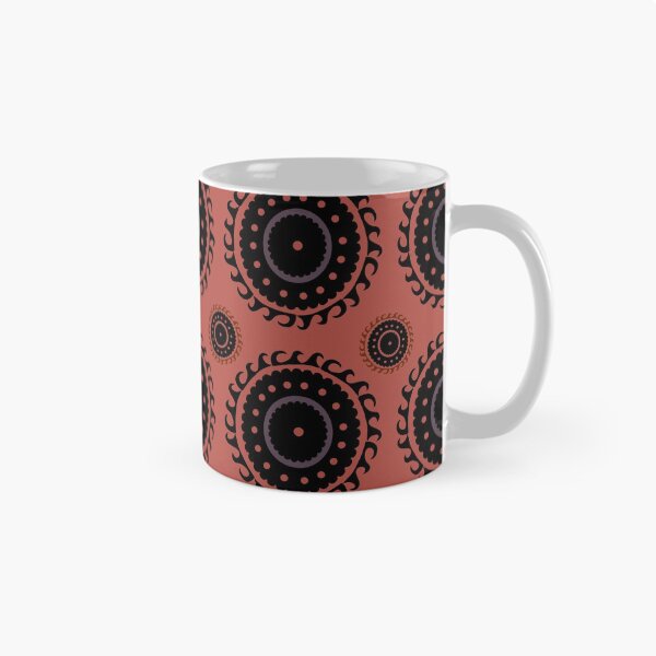 Aperçu de l'œuvre Motifs inspirés de Suzani en rouille et aubergine créée et vendue par naomibroudo.