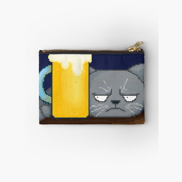 Item preview, Moody cat with beer designed and sold by AlbinoSnowman.