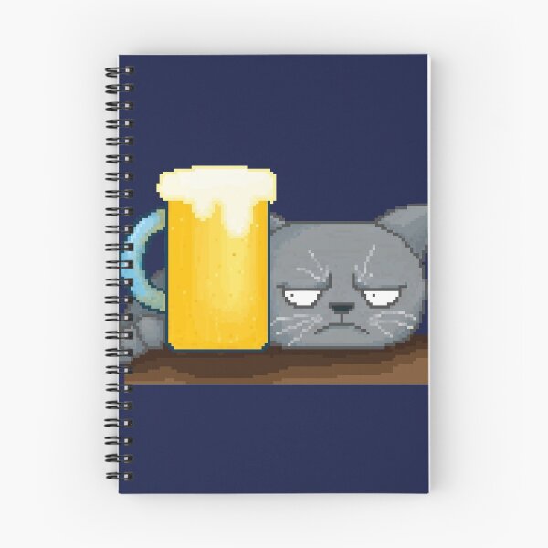 Item preview, Moody cat with beer designed and sold by AlbinoSnowman.