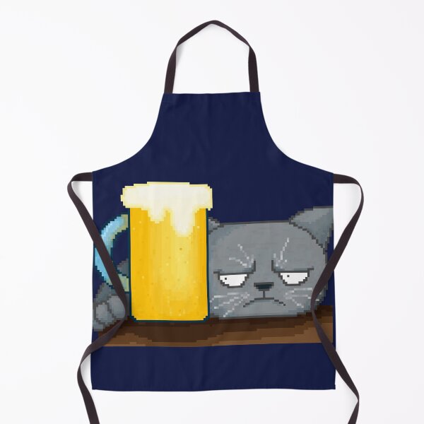 Item preview, Moody cat with beer designed and sold by AlbinoSnowman.