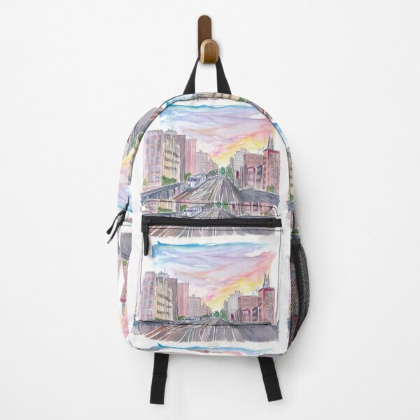 Item preview, New York Skyline with rails and Subway designed and sold by artshop77.