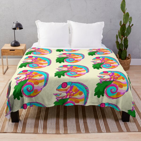 Item preview, Colorful chameleon with colorful cocktail designed and sold by AlbinoSnowman.