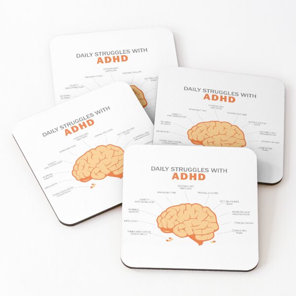 Item preview, Daily Struggles with ADHD designed and sold by 1PointlessPeach.