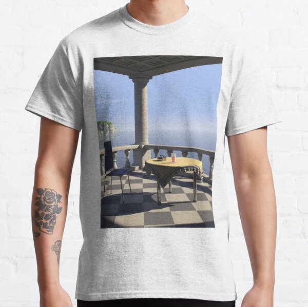 Balcony: POV RAY CGI! Classic T-Shirt