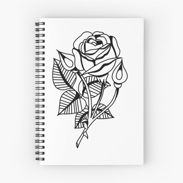 Item preview, Black work rose bud designed and sold by Caionovaes.