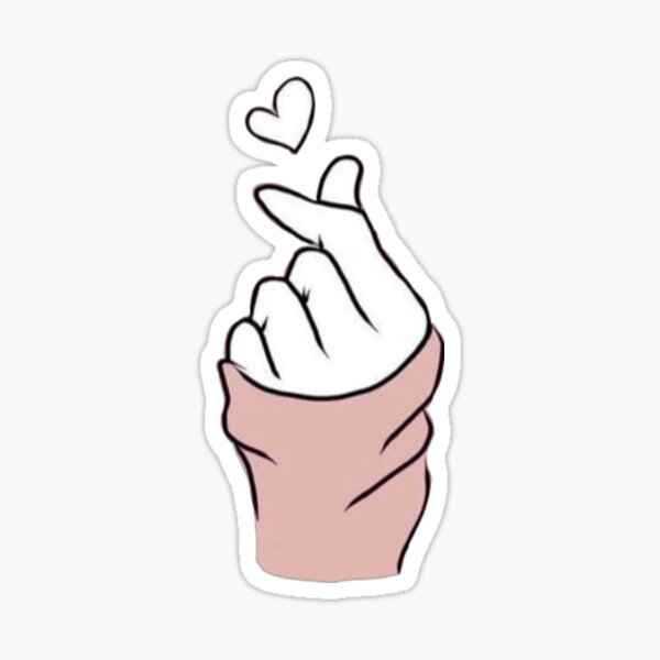 Symbole d'amour de doigt de K-drama Sticker