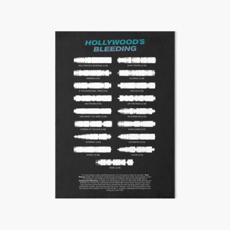Hollywood's Bleeding by Post Malone Art Board Print