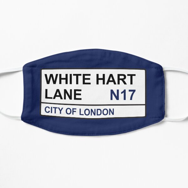 Tottenham Football Team White Hart Lane Street Sign Flat Mask