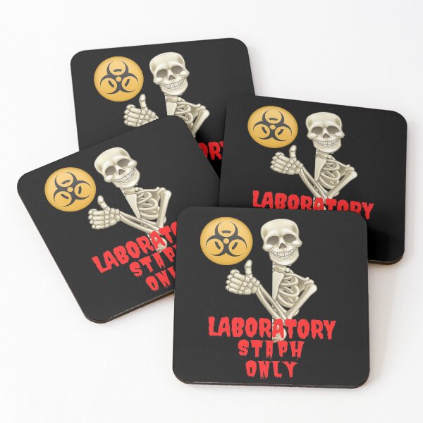 Item preview, MEDICAL LABORATORY SCIENTIST HALLOWEEN SKELETON LABORATORY STAPH ONLY! FUNNY designed and sold by Hippiesole.