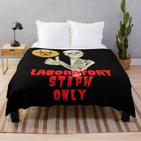 Item preview, MEDICAL LABORATORY SCIENTIST HALLOWEEN SKELETON LABORATORY STAPH ONLY! FUNNY designed and sold by Hippiesole.