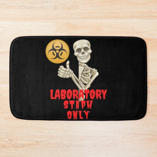 Item preview, MEDICAL LABORATORY SCIENTIST HALLOWEEN SKELETON LABORATORY STAPH ONLY! FUNNY designed and sold by Hippiesole.
