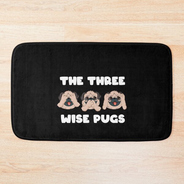 Item preview, Three Wise Pugs funny dog lover design designed and sold by AxzoGerman.