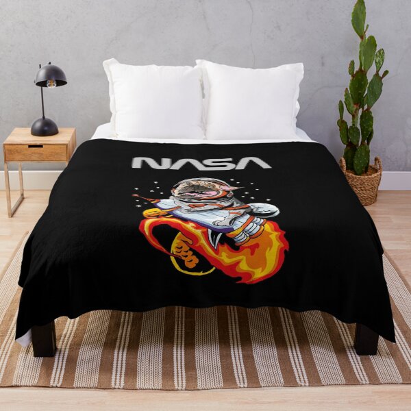 Item preview, NASA Pug On Rocket In Space designed and sold by AxzoGerman.
