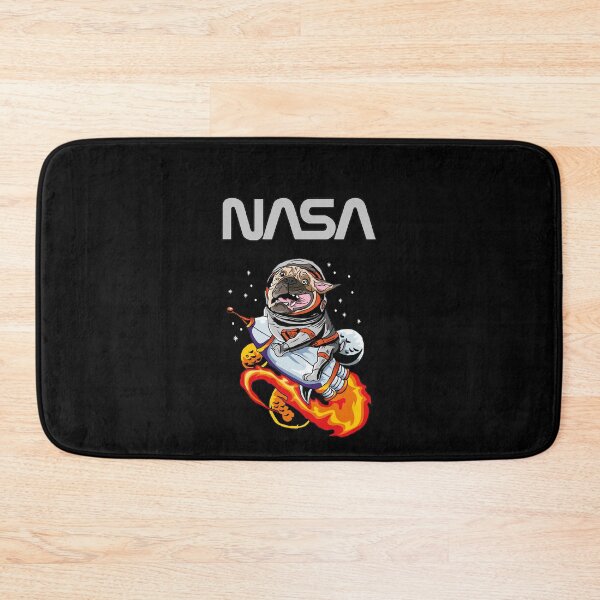 Item preview, NASA Pug On Rocket In Space designed and sold by AxzoGerman.