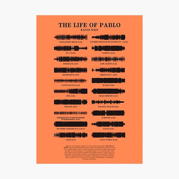 The Life of Pablo by Kanye West Photographic Print