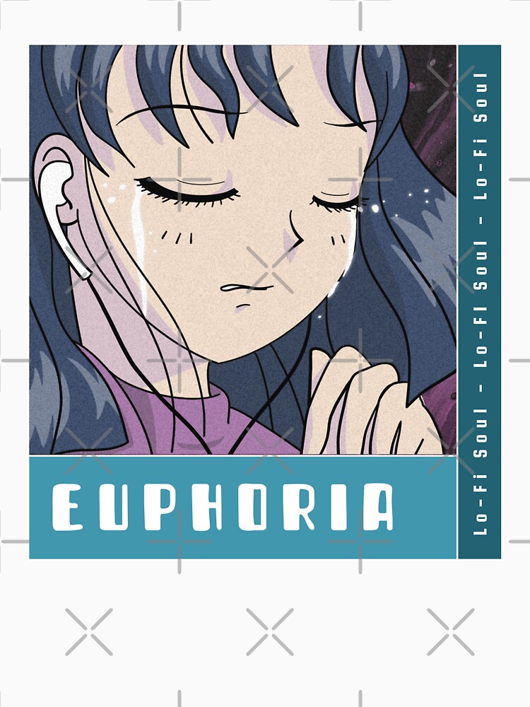 EUPHORIA - Anime Girl Lo-Fi - Tokyo Japanese Culture Kawaii Manga - Otaku -  Aesthetic Vaporwave | Pullover Hoodie