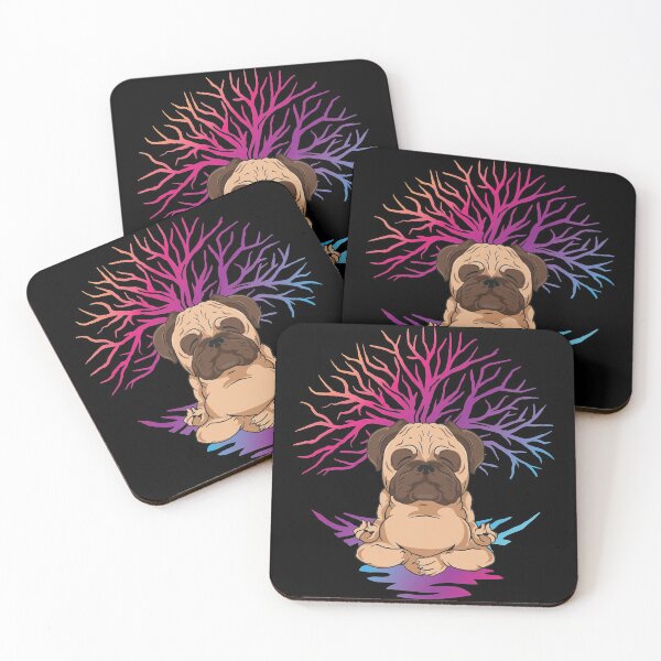 Item preview, Yoga Pug for meditating dog owner designed and sold by AxzoGerman.