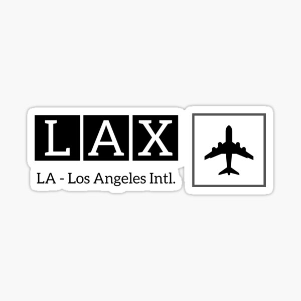 LAX Los Angeles Sticker Airport Codes Stickers Laptop Stickers Phone Tablet Vinyl Decal Sticker S12164 Laptop Vinyl Decal 