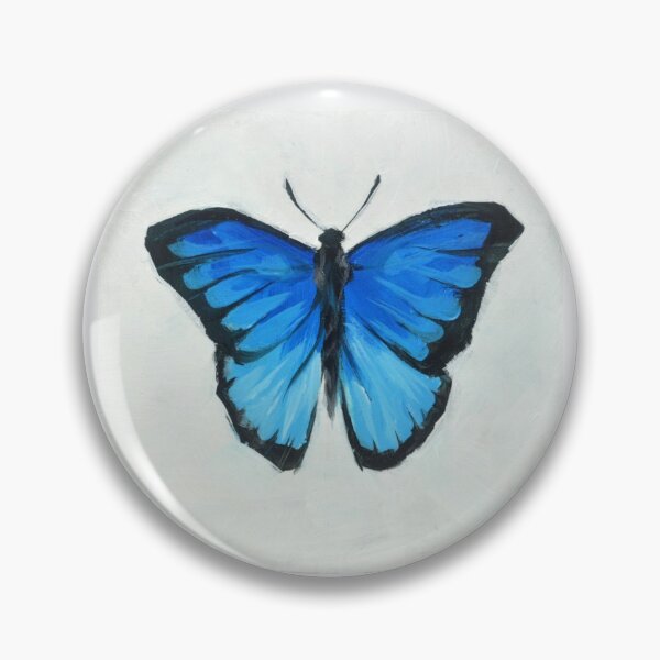 Item preview, Blue and Black Butterfly painting designed and sold by RAJillustration.