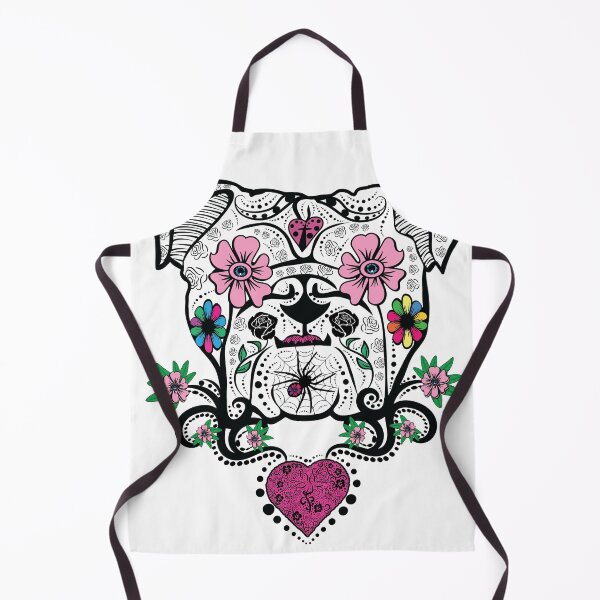 Artikelvorschau, Englische Bulldogge Zuckerschädel Calavera entworfen und verkauft von PolishDesigns.