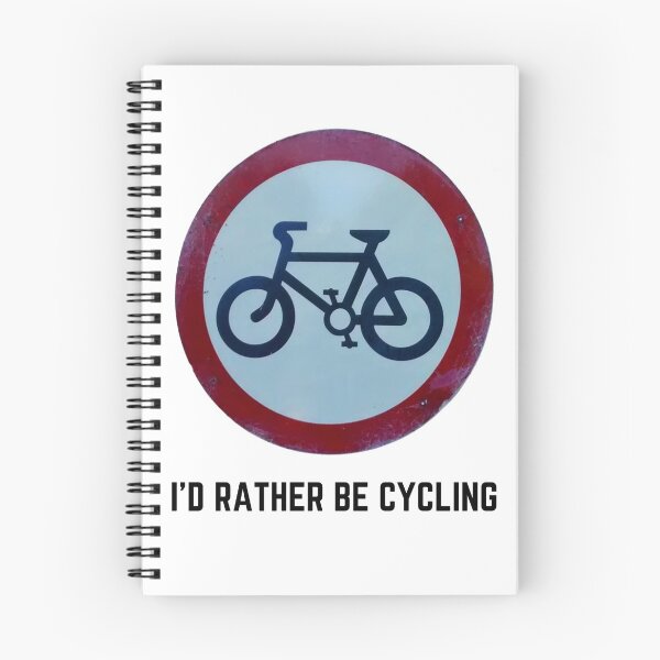 Item preview, I'd rather be cycling! Cycling permitted sign. Illustration and black text. designed and sold by JellyBeenzz.