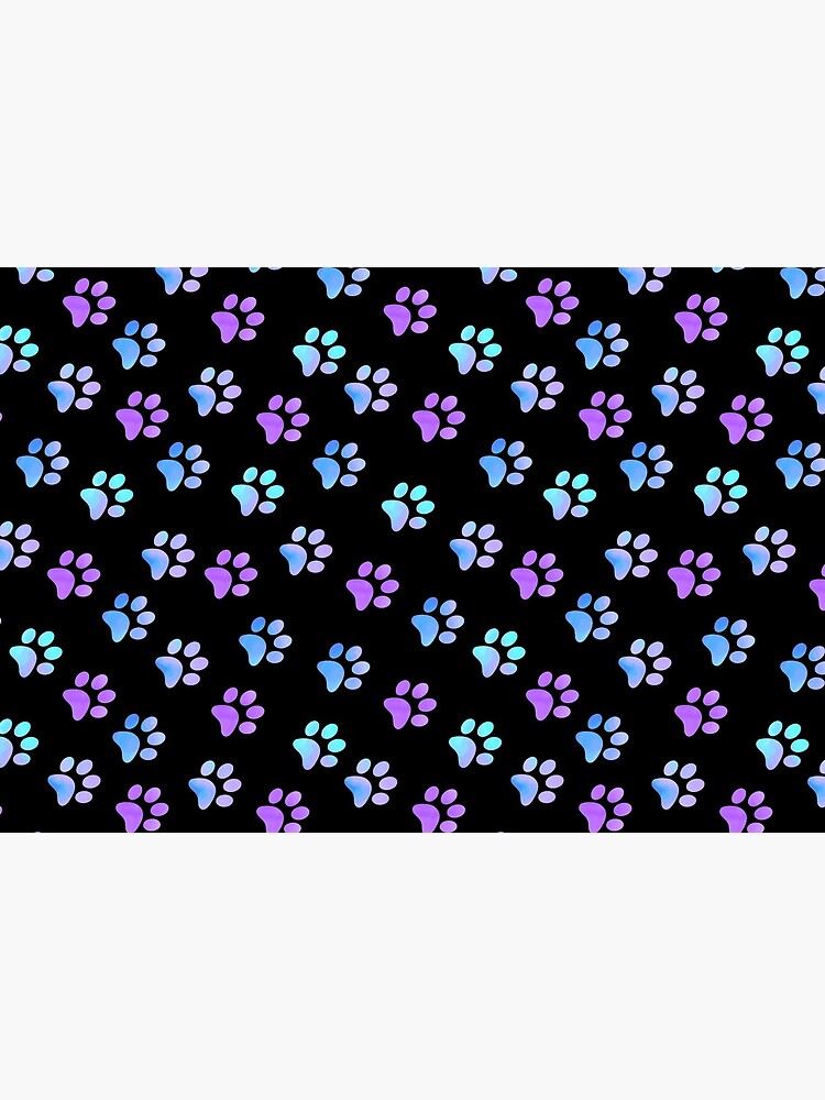 Blue Purple Galaxy Paw Prints by FaithAndForest