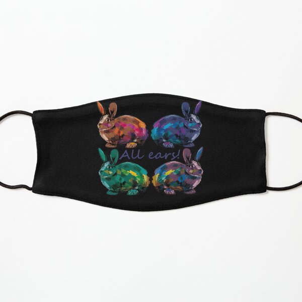 4 colourful rabbits Kids Mask