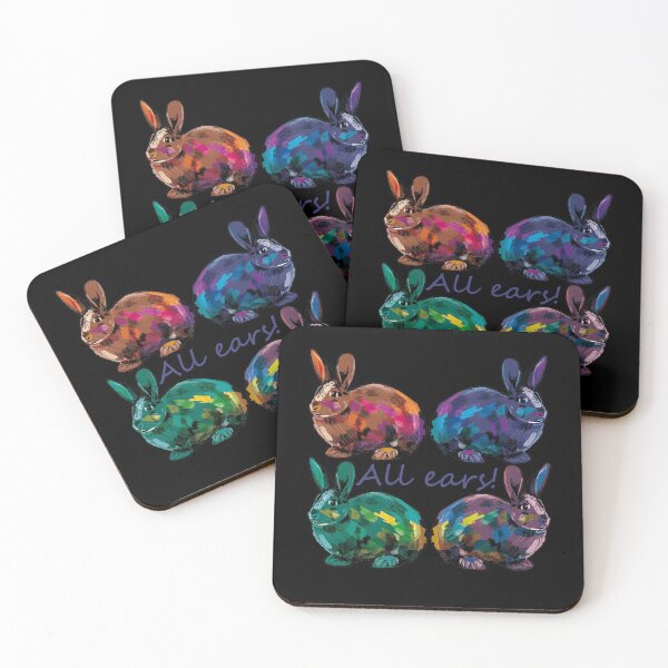 Item preview, 4 colourful rabbits designed and sold by korasi.