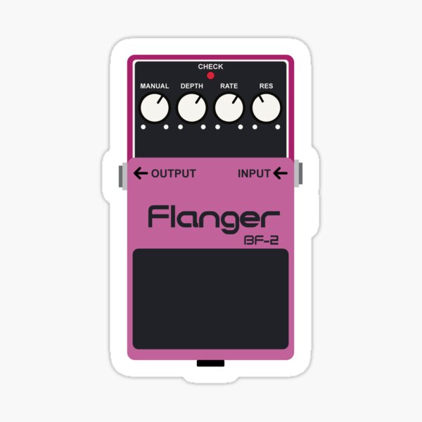 Flanger Guitar Effects Pedal Sticker