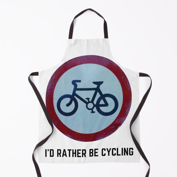 Item preview, I'd rather be cycling! Cycling permitted sign. Illustration and black text. designed and sold by JellyBeenzz.