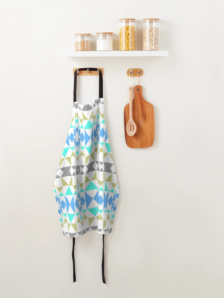 Thumbnail 4 of 6, Apron, Multicolored Geometric Pattern designed and sold by DFLC Prints.