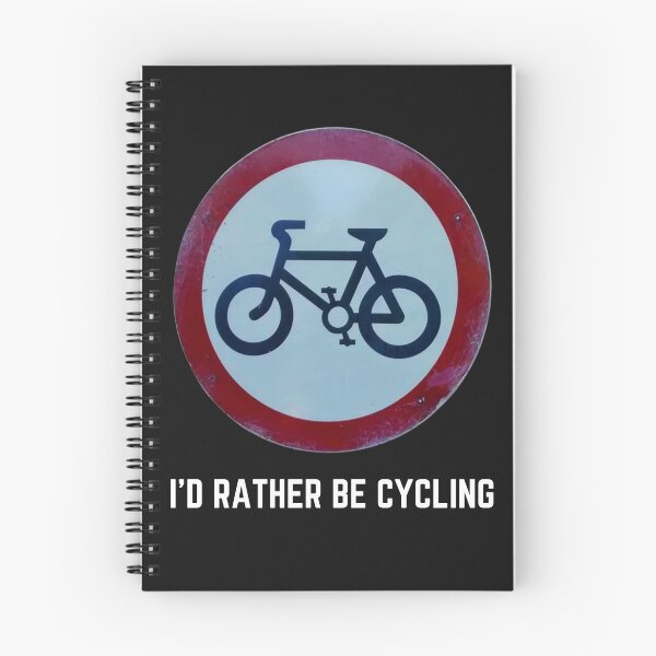 Item preview, I'd rather be cycling! Cycling permitted sign. Illustration and white text. designed and sold by JellyBeenzz.