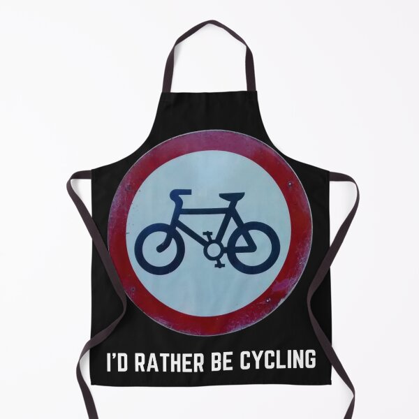 Item preview, I'd rather be cycling! Cycling permitted sign. Illustration and white text. designed and sold by JellyBeenzz.