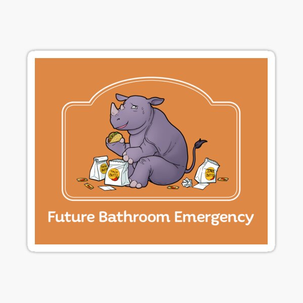 Future Bathroom Emergency Sticker
