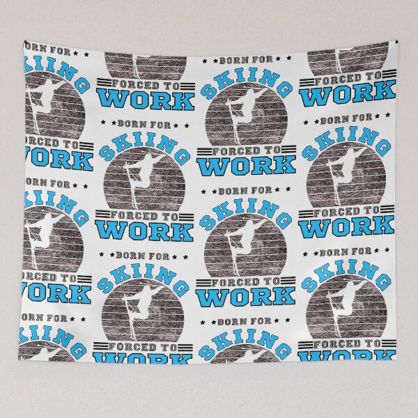 Item preview, skiier saying - skiing retro designed and sold by pirminio.