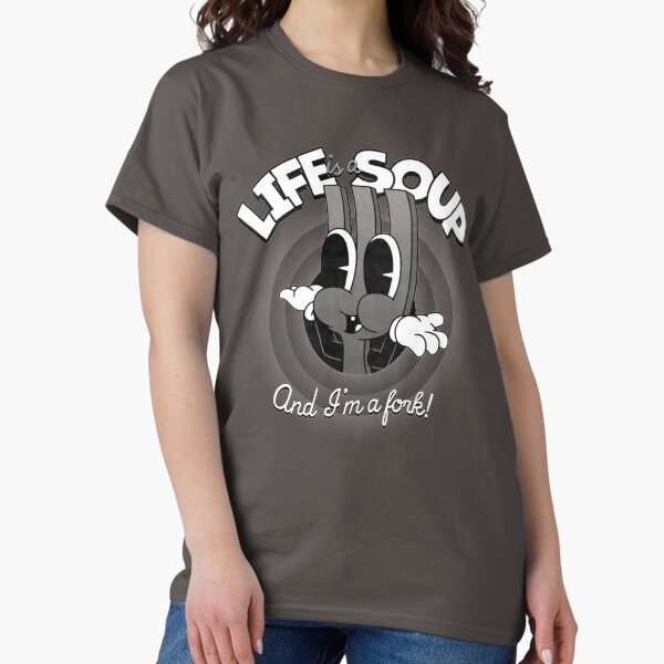 Vista previa del artículo con la obra «¡La vida es una sopa y yo soy un tenedor!», diseñado y vendido por zawitees.