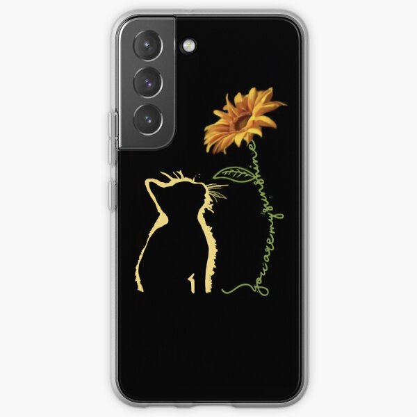 You are my Sunshine- sunflower and cat Samsung Galaxy Soft Case