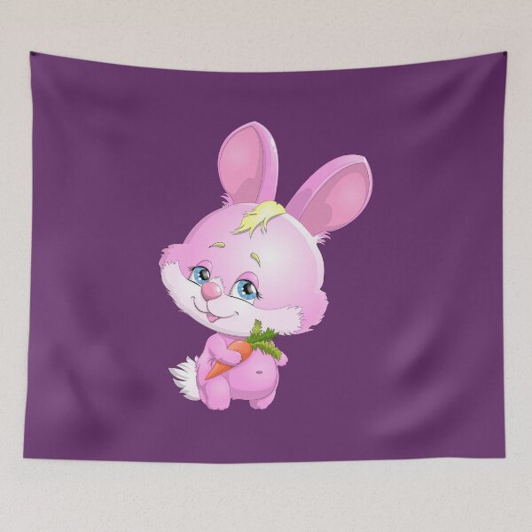 Item preview, Cute Carrot Pattern Rabbit-sticker designed and sold by kingdom-designs.