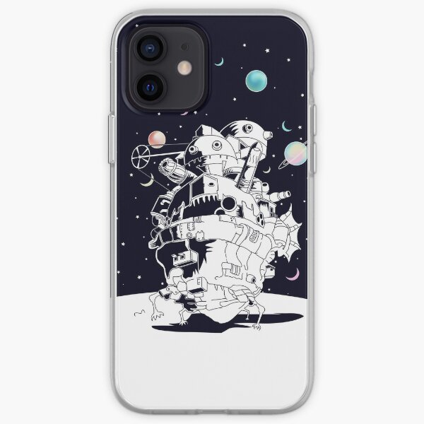 Château dans une nuit étoilée Coque souple iPhone