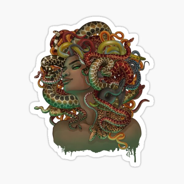  Vinyl Sticker Greek Mythology Woman Medusa Gorgon Mural Decal  Wall Art Decor EH1593 : Handmade Products