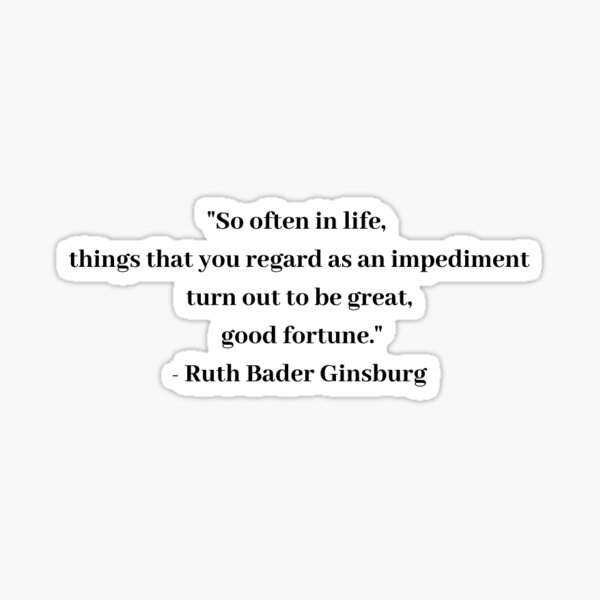 "RBG Quote" Sticker by ppicasso Redbubble