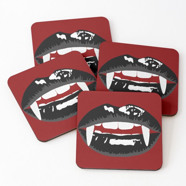 Item preview, Vampire mouth with black lips designed and sold by MeliCollective.