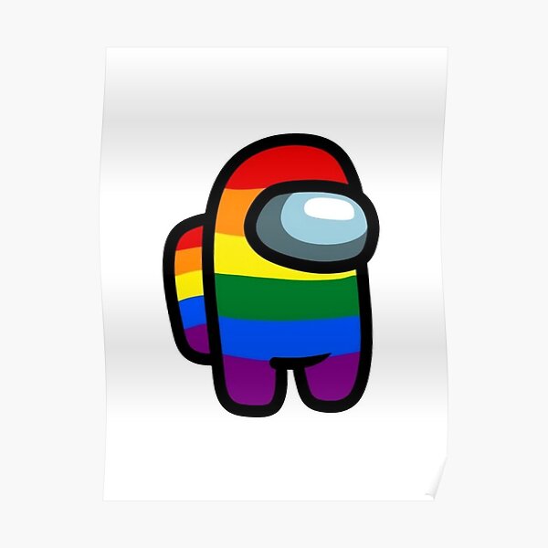 Among Us Rainbow Posters | Redbubble
