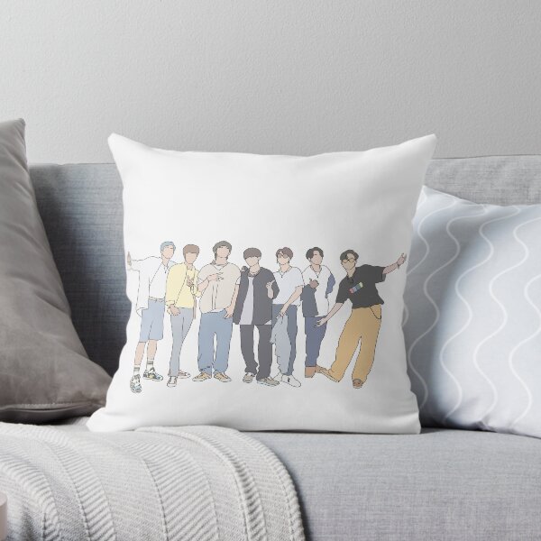 BTS Style K-Pop boy band Throw Pillow