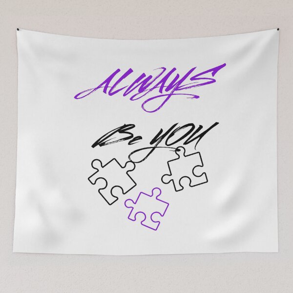 Item preview, Always Be YOU - self-care line - purple and black - inclusive positivity -  designed and sold by kristyleeprint.