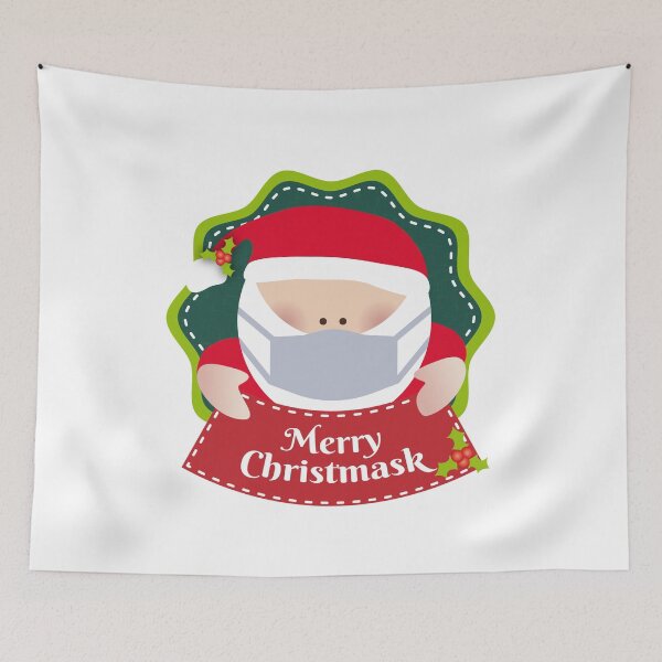 Item preview, Santa Claus Merry ChristMASK white designed and sold by marufemia.