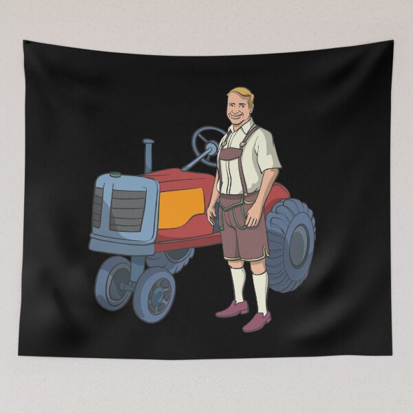 Item preview, Bavarian farmer in Lederhose tractor designed and sold by Monkey Ful.